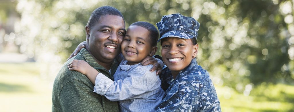 Photo of military family