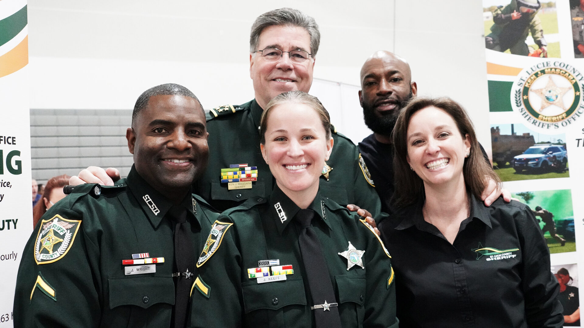 Sheriff Ken J. Mascara with St. Lucie County Sheriff's Office team at City of Fort Pierce Job Fair